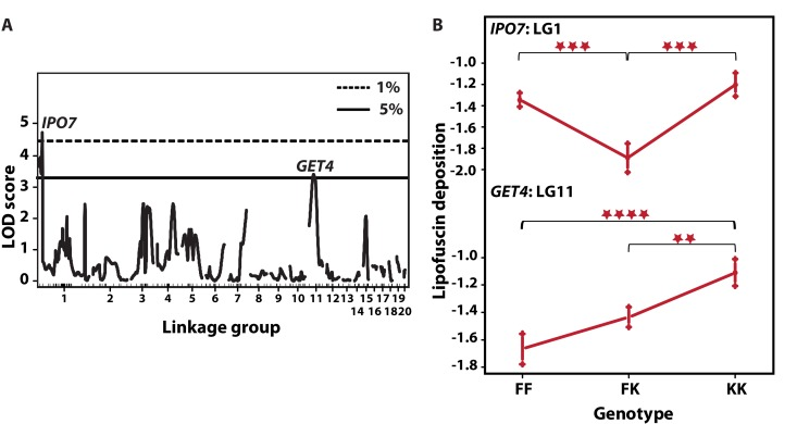 QTL for LFD and their allelic effects