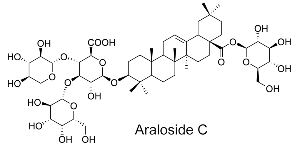 The chemical structure of Araloside C (AsC).