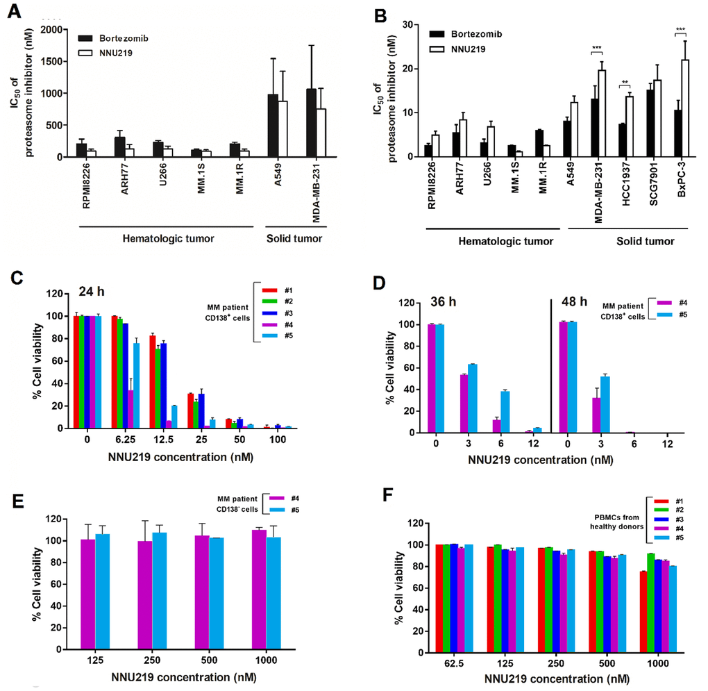 In vitro and in vivo efficacy of the novel oral proteasome