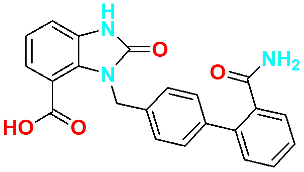 Molecular structure of Azilsartan.