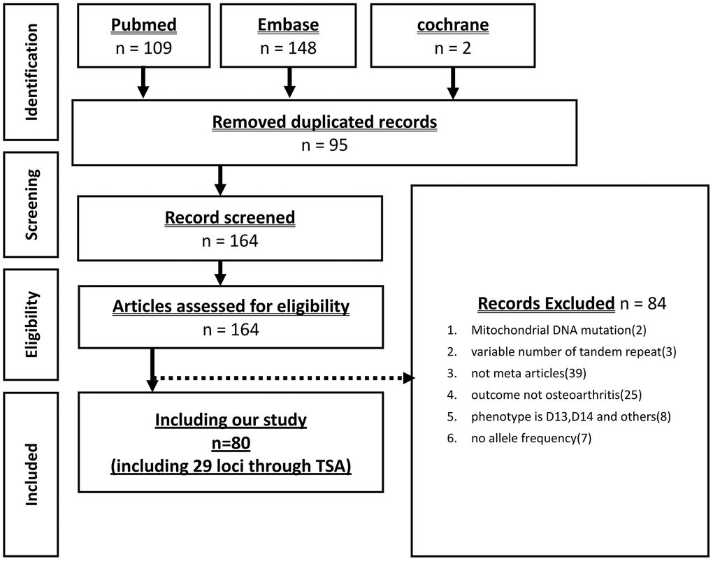 Flow diagram of the identification process for eligible studies.